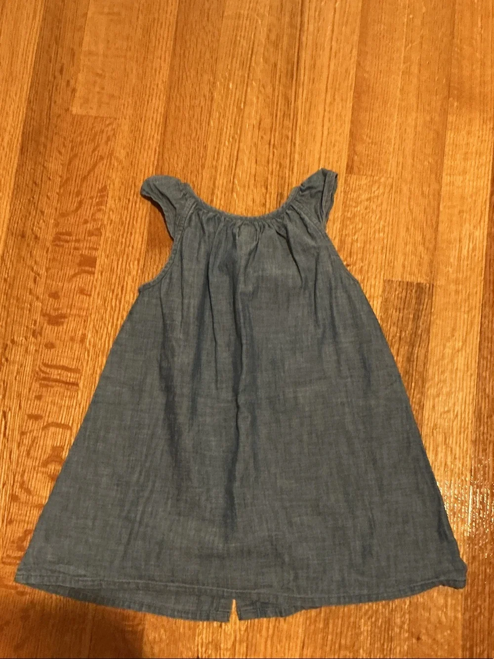 GAP Girls Chambray Blue Sundress with Flutter Straps